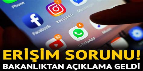 Facebook ve Instagram çöktü mü Bakanlıktan açıklama